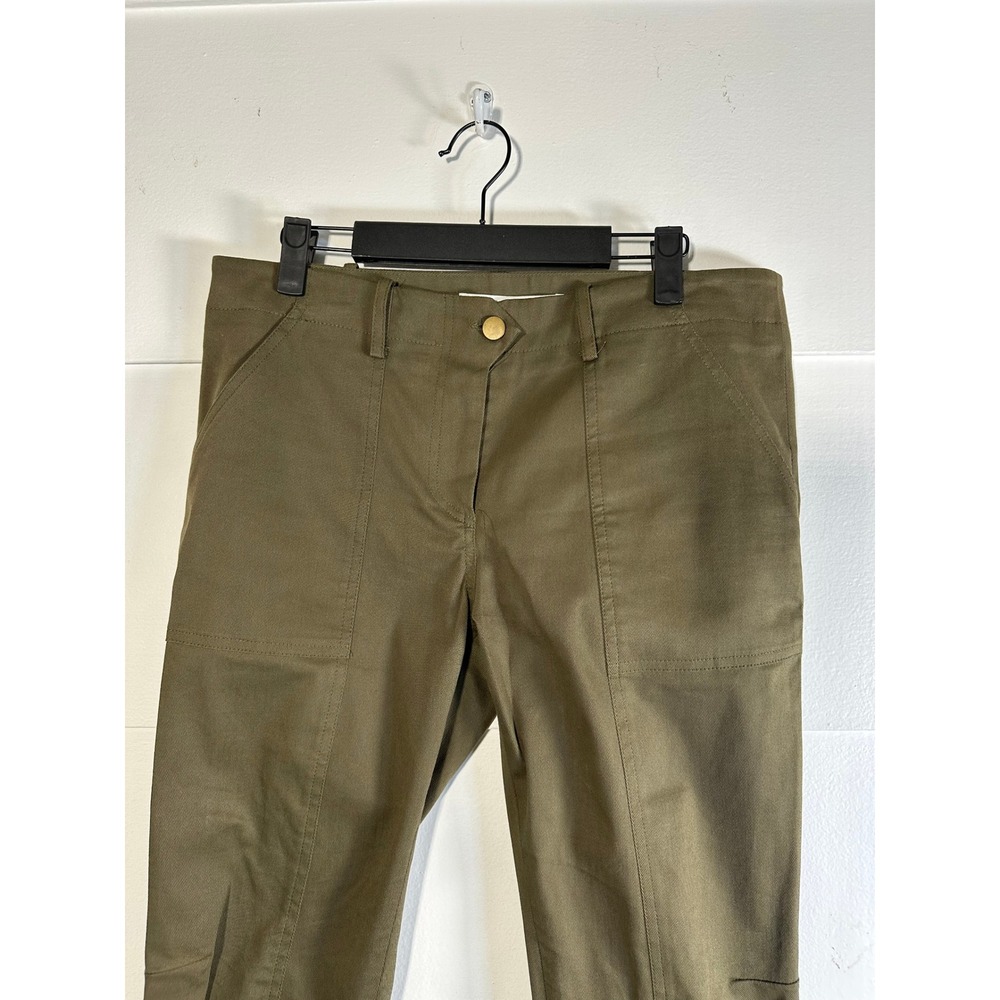 Veronica‎ Beard Field Cargo Pants Crop womens 8 olive green twill - Picture 10 of 10